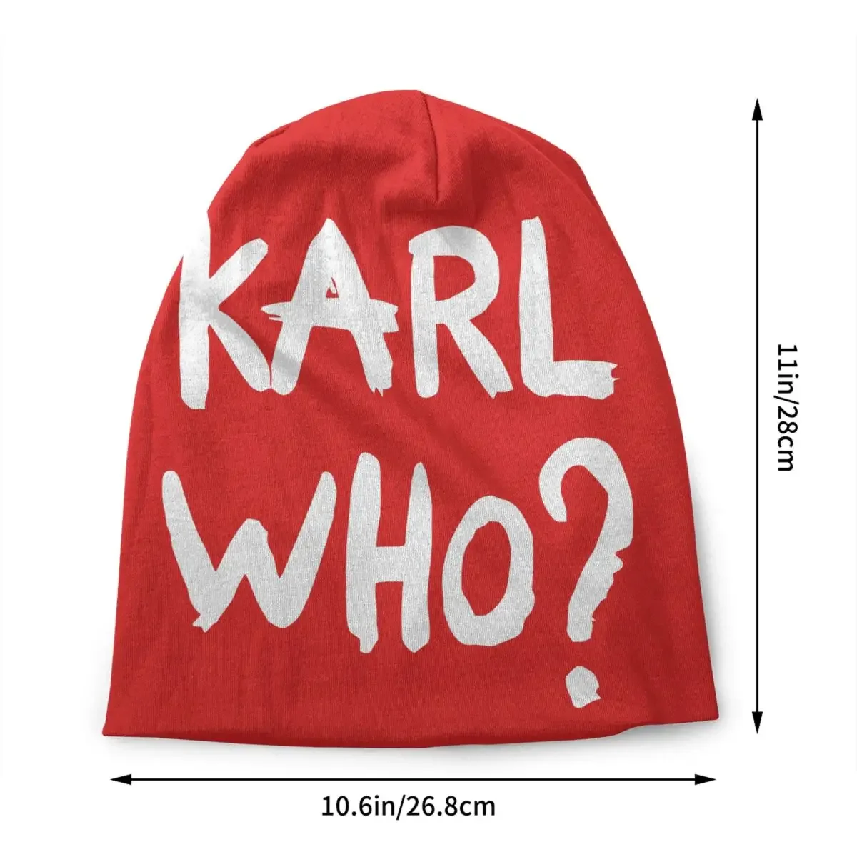 Karl Who Slogan Beanie Cap Unisex Winter Warm Bonnet Femme Knitting Hats Hip Hop Outdoor Ski Skullies Beanies Caps For Men Women