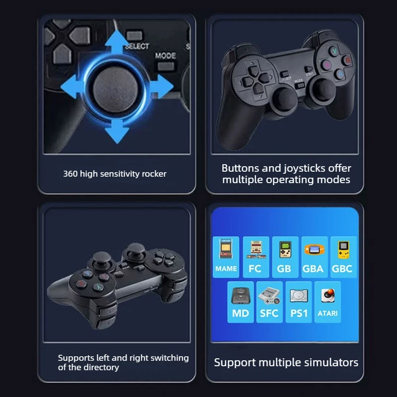 Electronic Boxing Retro Game Machine Large Memory 64G Wireless Connection To TV Home 4k Game Stick Android Tv Box Game Console
