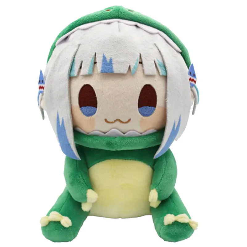 

New Cute Japan Anime Gawr Gura Hololive Birthday Dino Gura Cos Dinosaur Plush Plushie Stuffed Doll Toy 20cm Kids Gifts