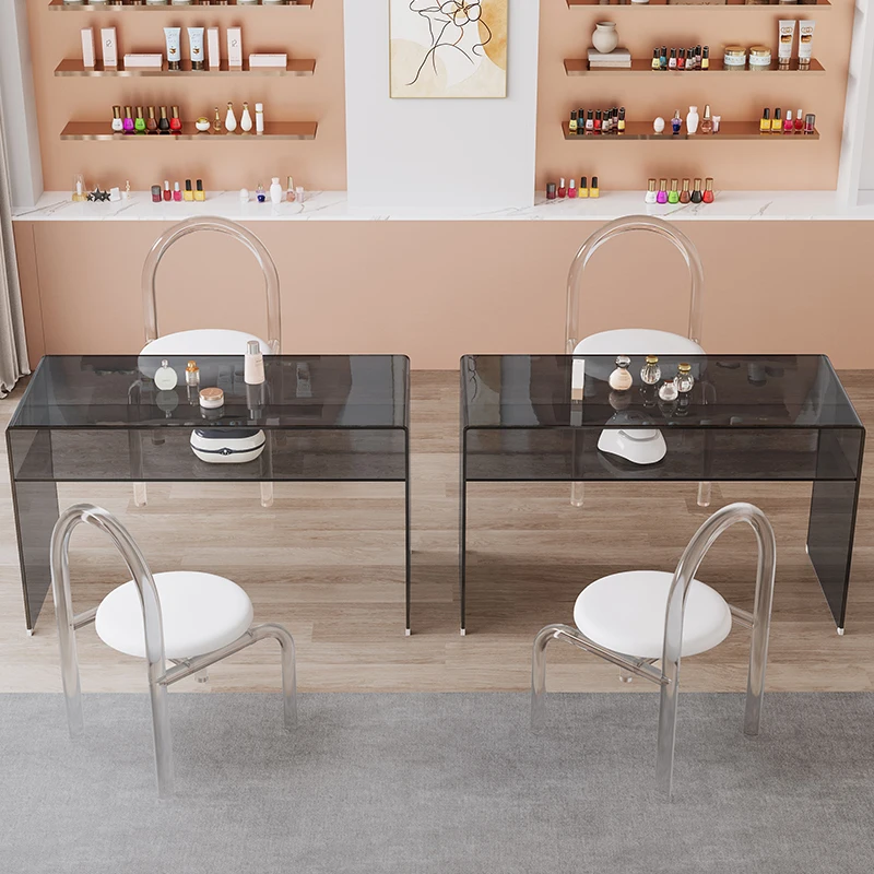

Стул, черный стол для ногтей, дизайнерская подставка, большая маникюрная станция, стол для хранения ногтей, скандинавская мебель для салона Mesa Manicura