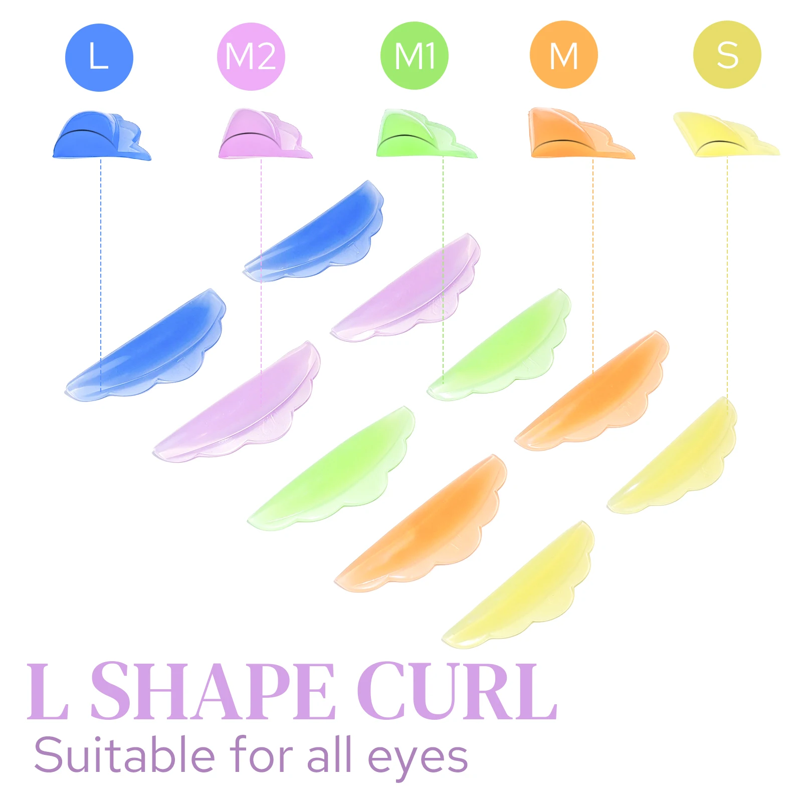 Permania 5 Pairs Lash Lift Pads Silicone Eyelash Curler Rod Shield Reusable Perming For Eyelash Lifting Professional Makeup Tool