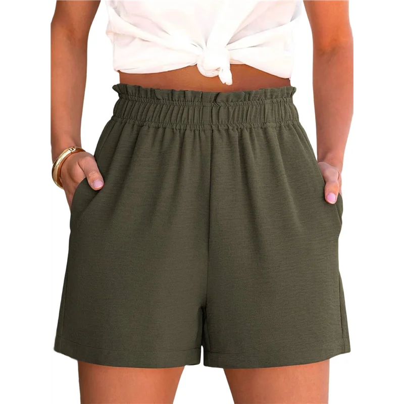 Short de salon élégant taille haute pour femmes, bas confortable, vêtements de plage et de vacances, nouvelle collection été