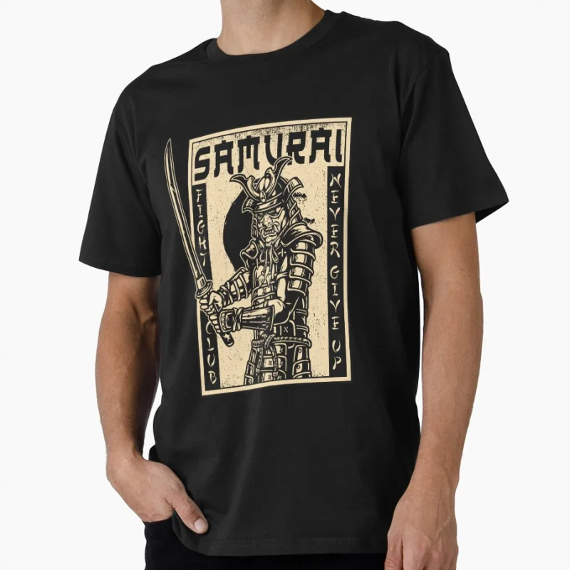 

Japanese samurai with katana vintage warrior Hattori hanzou Gift t shirt for men Large size tops 100% cotton printed clothes