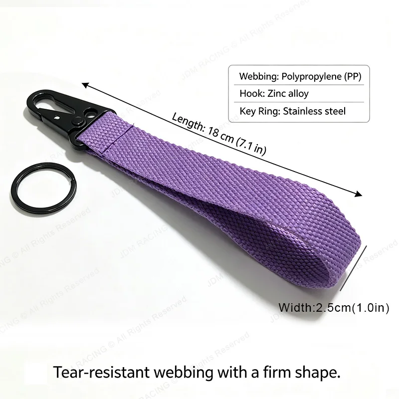 Strong Webbing Keychain Wrist Strap Eagle Beak Ribbon Chains Backpack Personalized Key Ring Motorcycle Webbing Lanyard Keyring