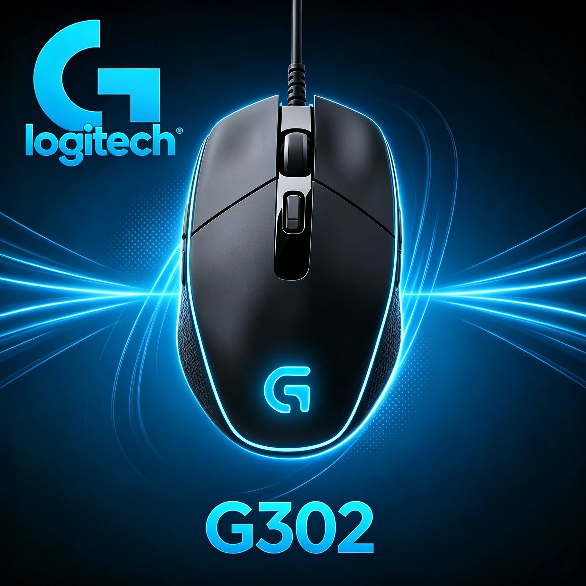 Logitech G302 Daedalus Prime Gaming Mouse Right‑Hand Contoured Shape High Responsive Buttons RGB Logo Side Light Mice For E‑spor