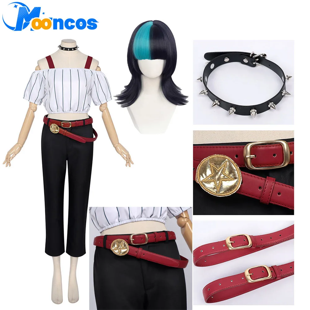 Kirara Hoshi Cosplay Women Costume Collar Belt Wig Anime Disguise Clothes for Female Adult Outfit Halloween Carnival Party Suit