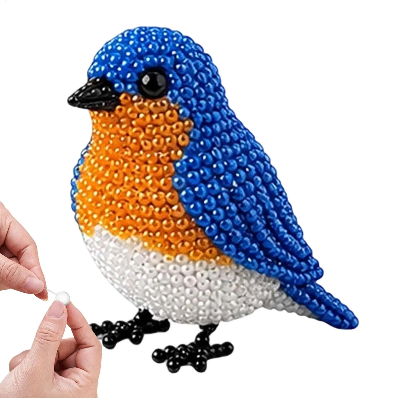 

3D Animal Beading Kit Handmade Bird Beadwork Funny Beading Art 3D Animal DIY Kit For Home Desk Shelf Decor Backpack Charm Party