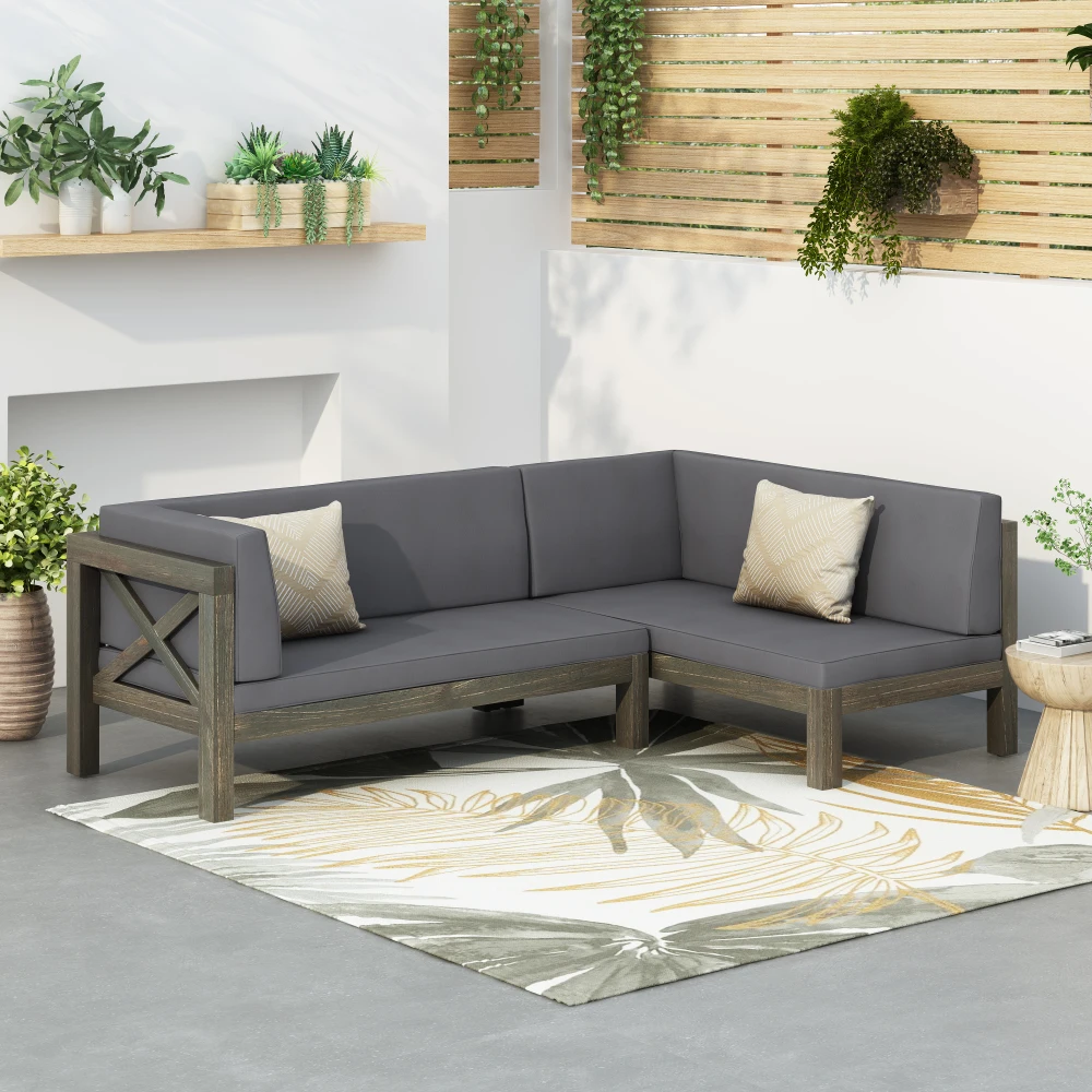 

YQXH BRAVA X-BACK LEFT CORNER BENCH OF SET 2