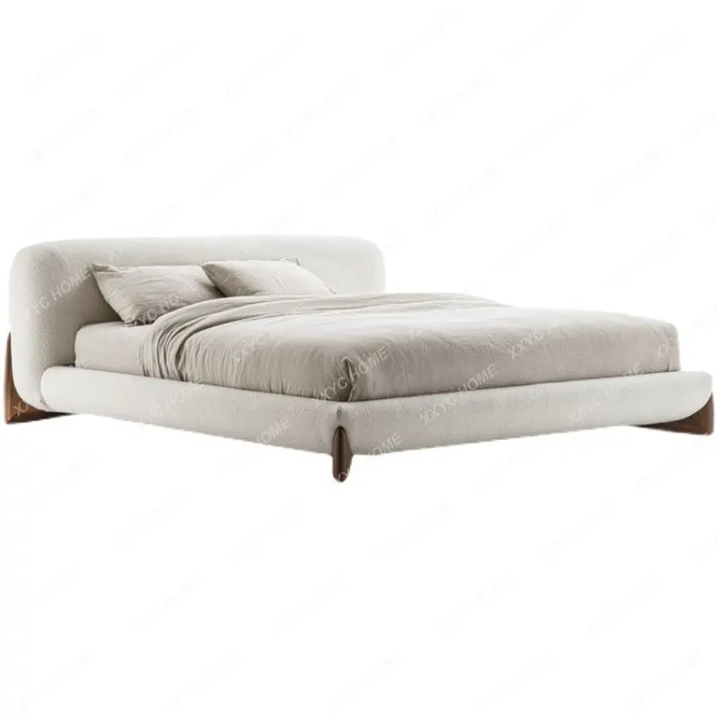 

Кровать LX Furniture Wabi Wind из ткани, кровать для интернет-хитов, кровать из массива ясеня для отелей и гостевых домов