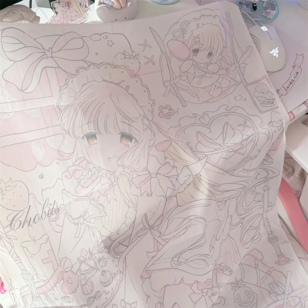 Cartoon Pink Series Tapestry Home Decoration Kawaii Angel Girl Printed Tapestry Tea Party Room Hanging Cloth Birthday Gift