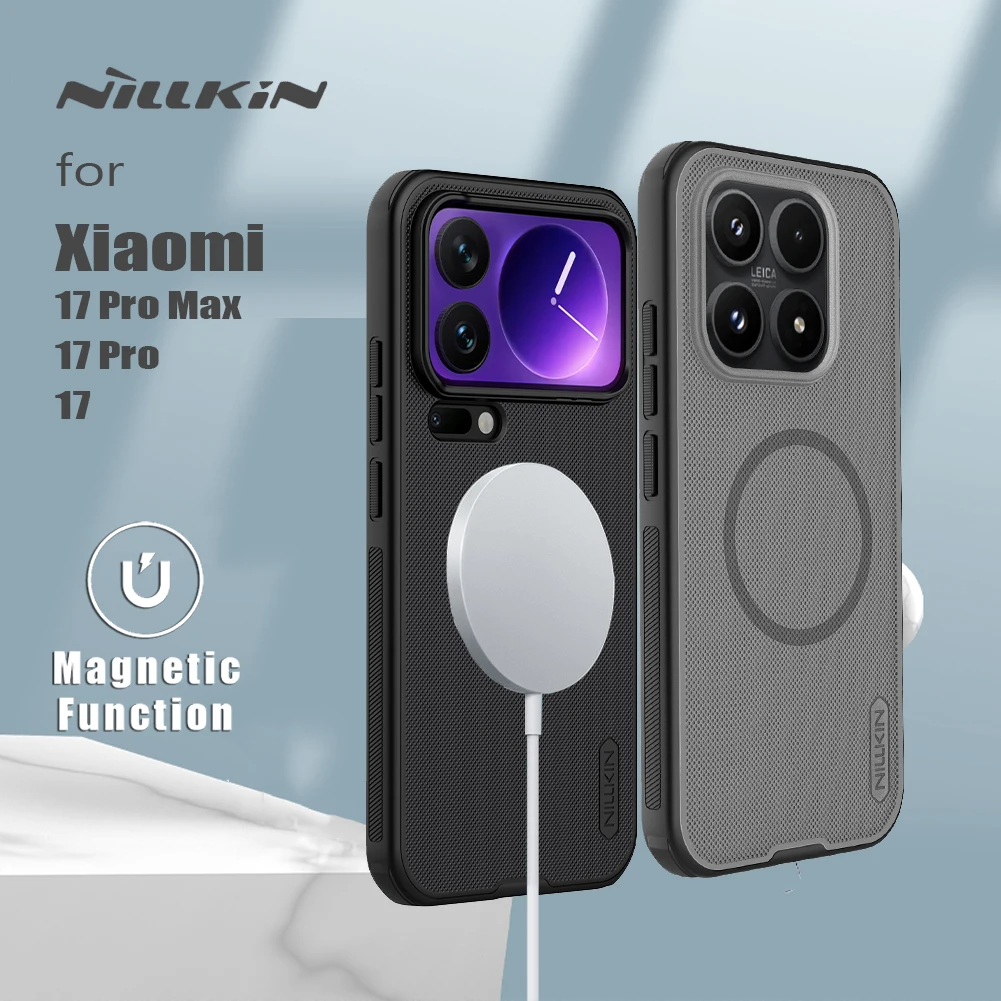 Магнитный чехол Nillkin для Xiaomi Mi 17 Pro Max/17 Pro 5G, ультратонкий жесткий ПК, мягкий край, супер матовый Pro, защита задней крышки