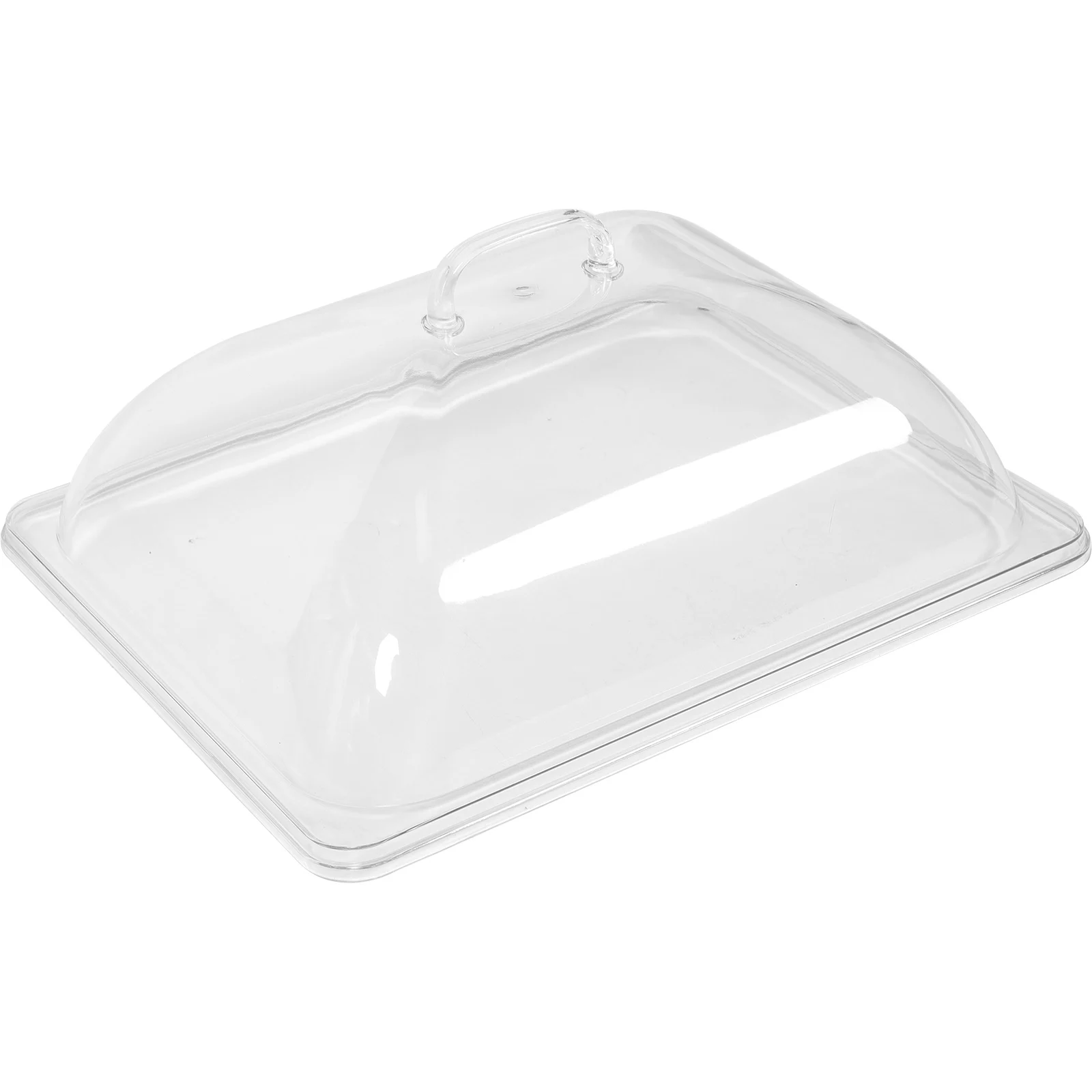 

Transparent PC Acrylic Food Cover 33x27cm Circular Cake Dome for Home Preservation Easy Clean Dessert Tray Protector