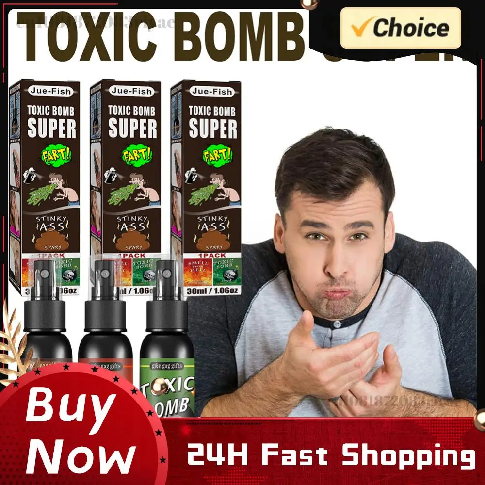 30ml Fart Gag Spray Prank Joke Plastic Spoof Odor Spray Party Supplies Terrible Stinky Fart Spray Non Toxic Halloween Funny Toys