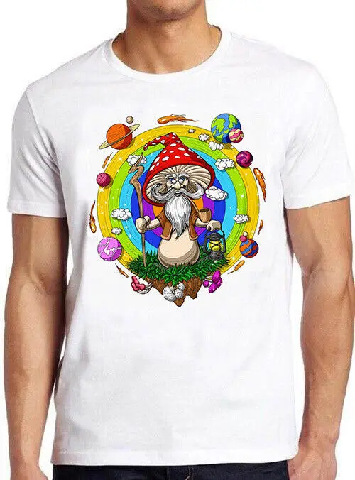 

Hippie Magic Mushroom Buddha Funny Cool Meme Cult Movie Gift Tee T Shirt