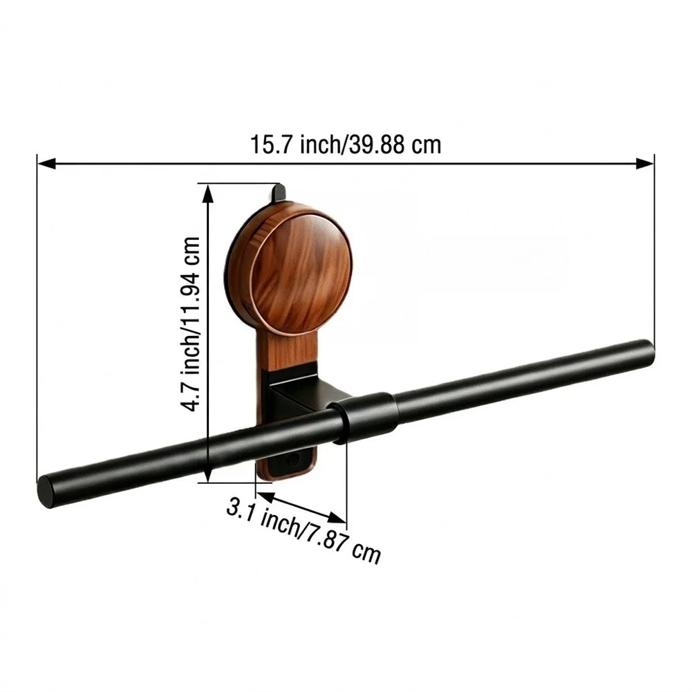 Metal Suction Towel Bar Built for Humid Environments with Elevated Hanging Position to Prevent Moisture for contact