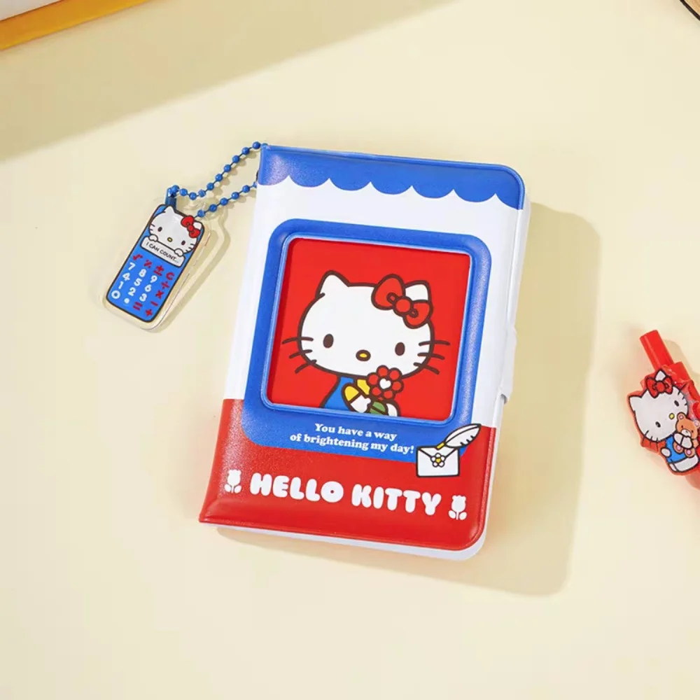 

Genuine Sanrio Hello Kitty Snap-Closure Notebook Cartoon Kt Cat Portable M5 Planner Scrapbooks Study Stationery Gifts For Girls