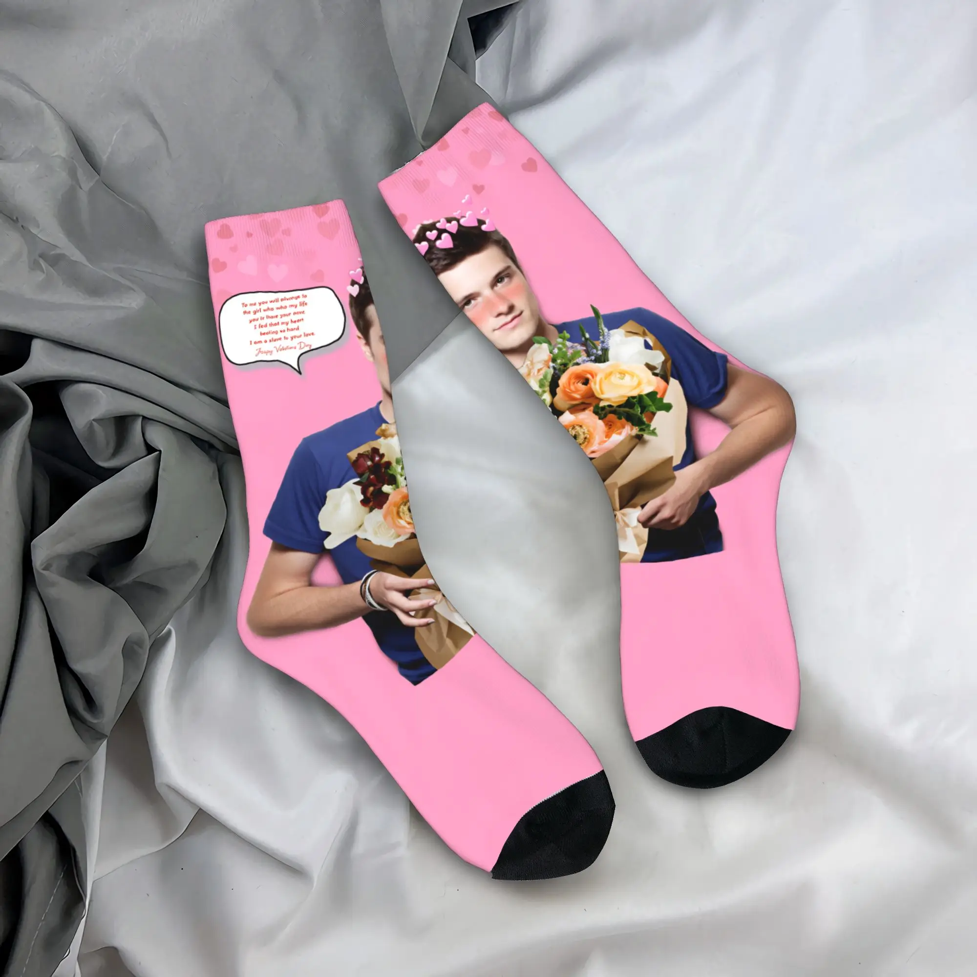 

Josh Hutcherson Socks Design Stockings Anti-Slip Couple Socks Comfortable Winter Fashion Running Socks