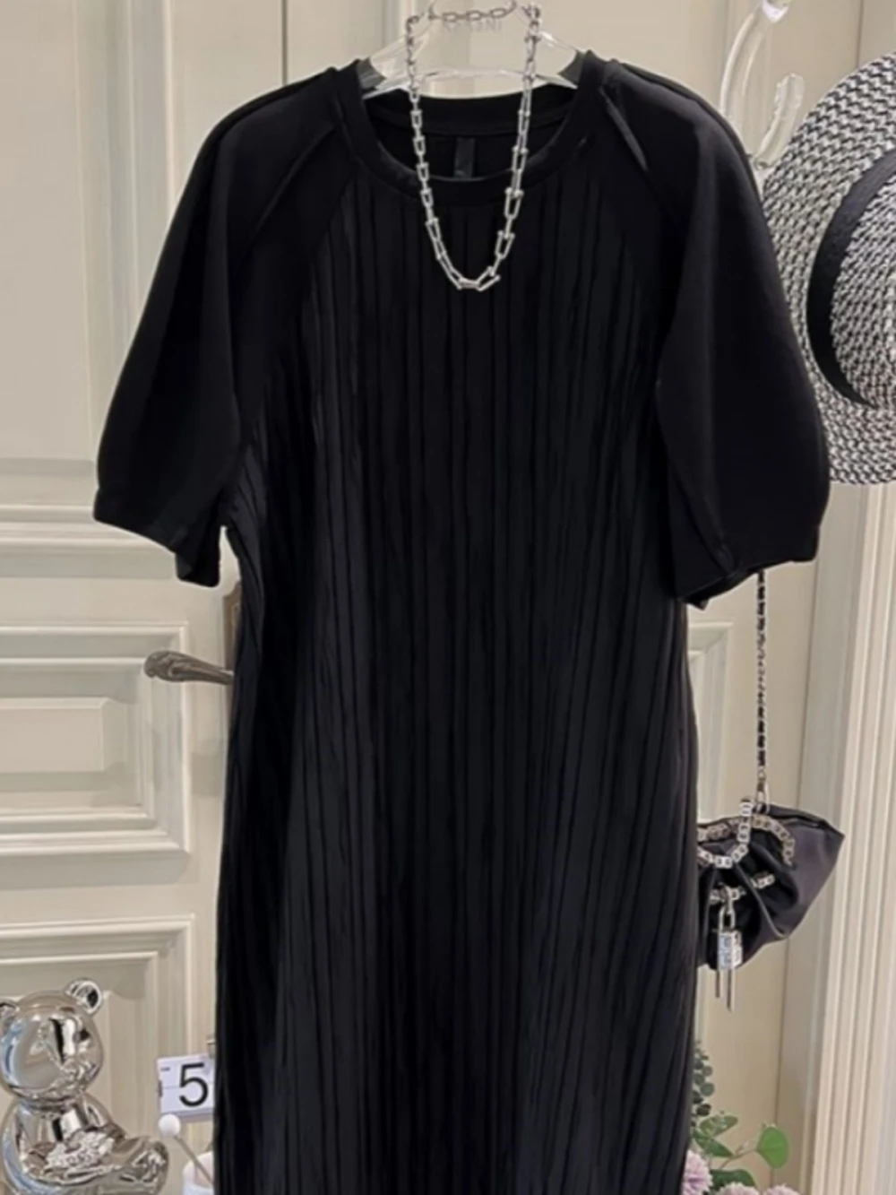 

plus Size Women's Casual Loose round Neck Short Sleeve Dress Summer Commute Style Comfortable Lazy Fashion Long Dress