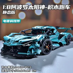 GULY 10612 Super Sports Car Model Technical Car 1：8Model City Racing Series DIY Toys Building Blocks Gift For Boys 3468Pcs