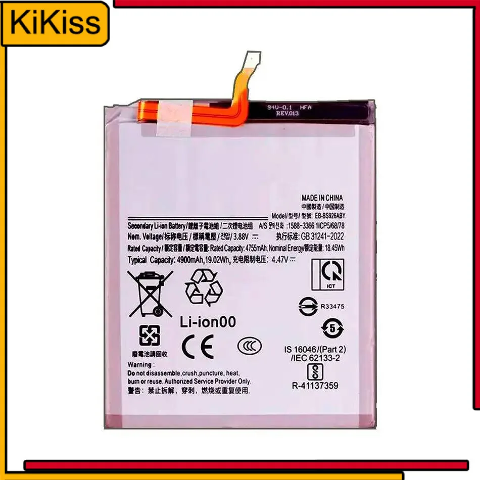 

EB-BS926ABY For Samsung Galaxy S24 Plus 5G S926 Reliable Power Mobile Phone Battery Fast Charging 4900Mah