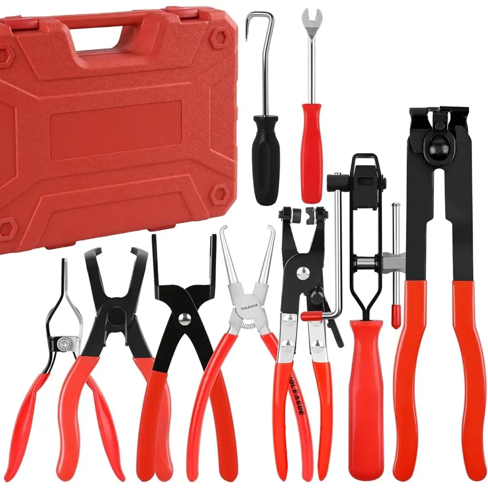 

9 Piece Fuel Line Disconnect Pliers Set for Auto Maintenance with Storage Case