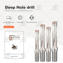 CNC Lathe Tool Deep Hole Drilling Holder JCD C20 100 3D 5D 8D Crown Drill Rod Used For HCD Insert CNC High-speed Violent Drillin