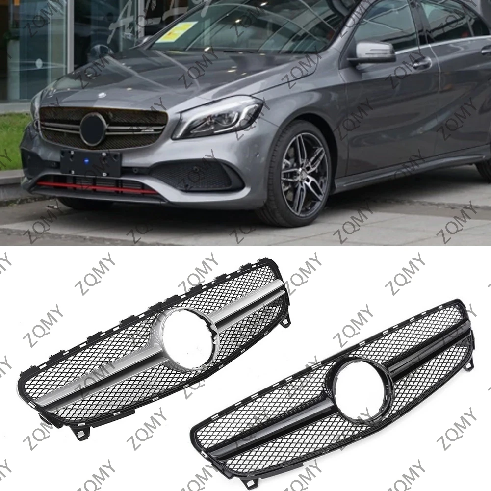 For Mercedes Benz A Class W176 2016-2018 A180 A200 A220 A250 A260+ (Modified For AMG style) Car Front Bumper Grille Upper Grill