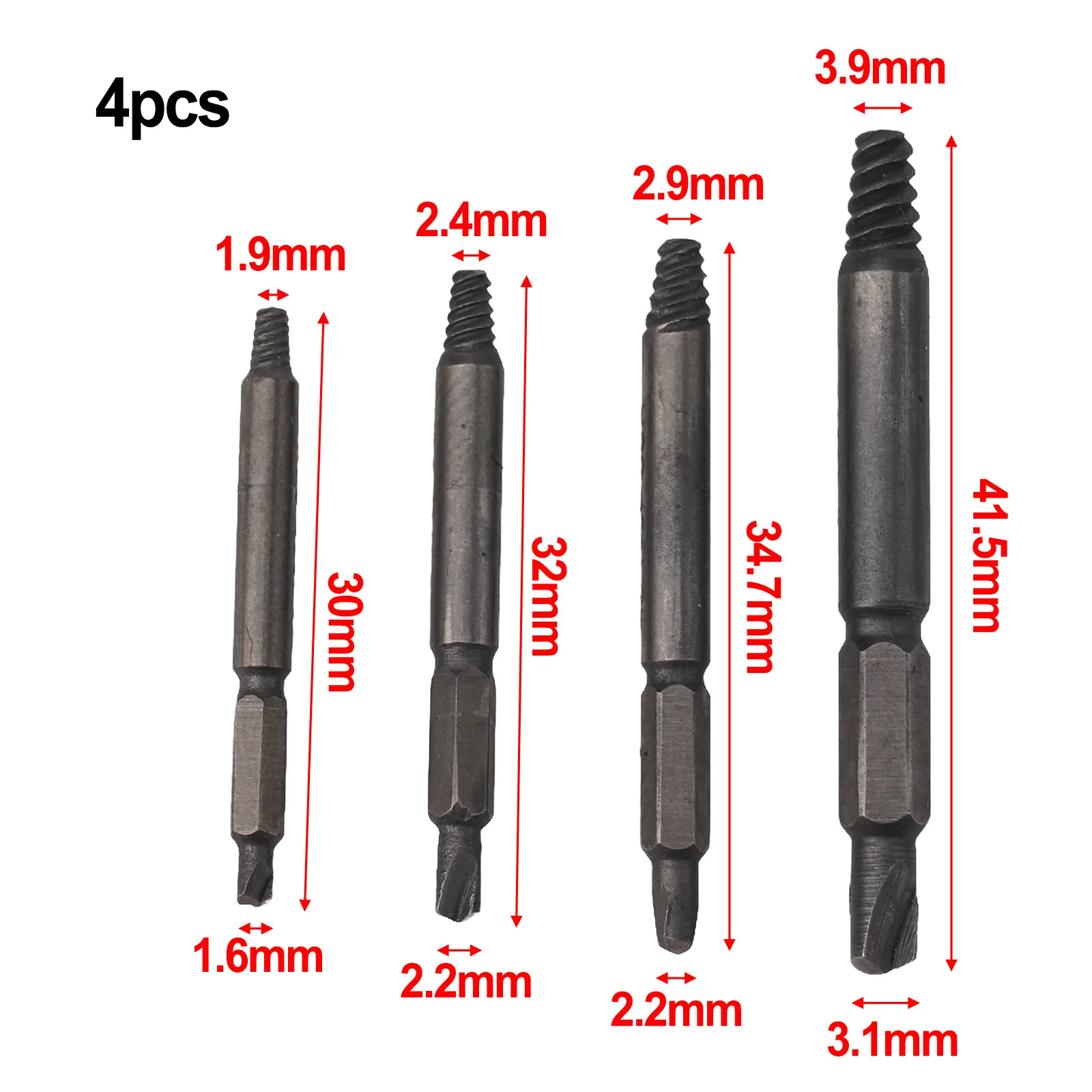 Broken Wire Removal Tool Mini Screw Premium Extractor Hand Tool High-speed Steel 4341 Broken Damaged Bolt Remover