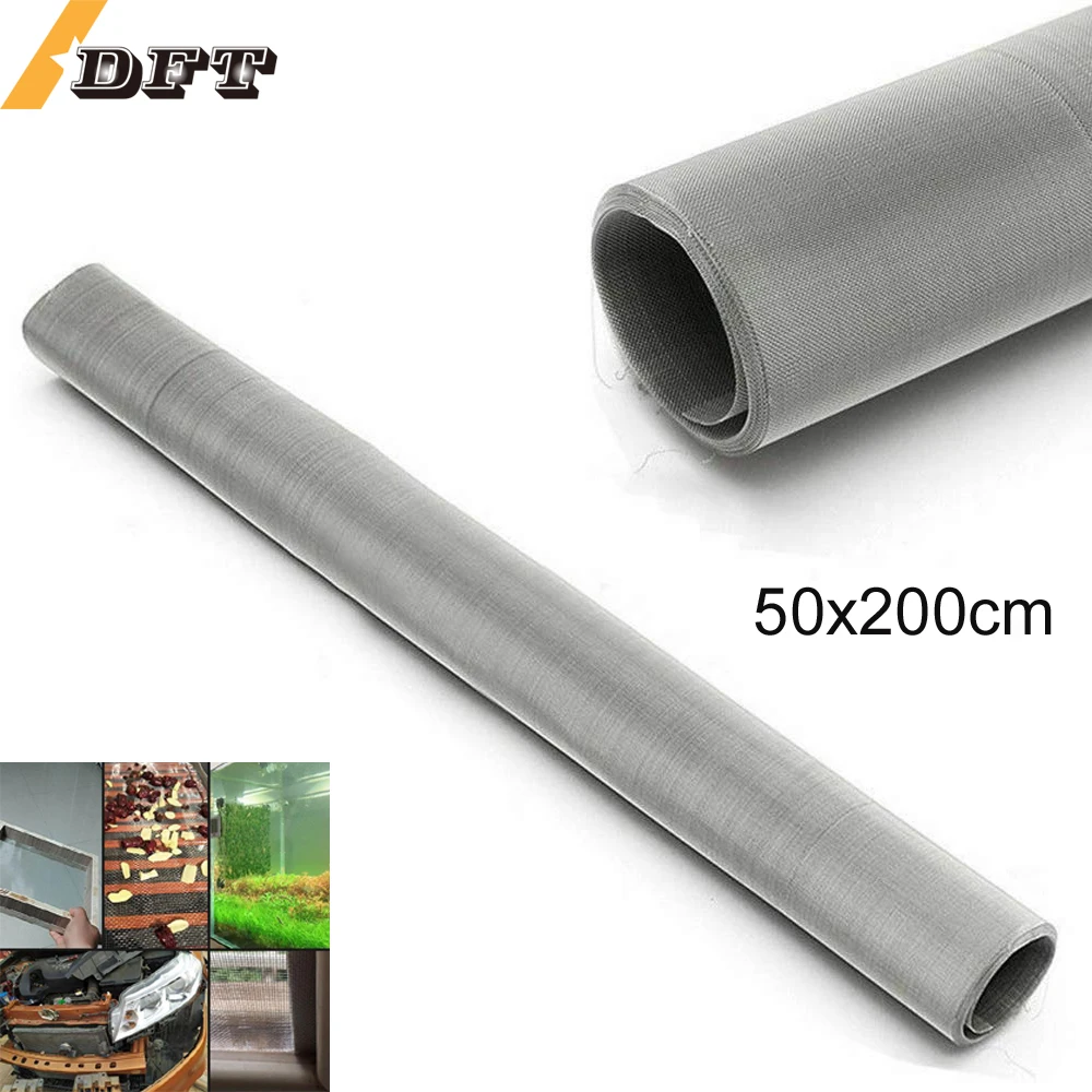 

50x200cm Stainless steel filter screen superfine 10-400mesh Stainless Steel Mesh Filter Net Metal Front Repair Fix Mesh