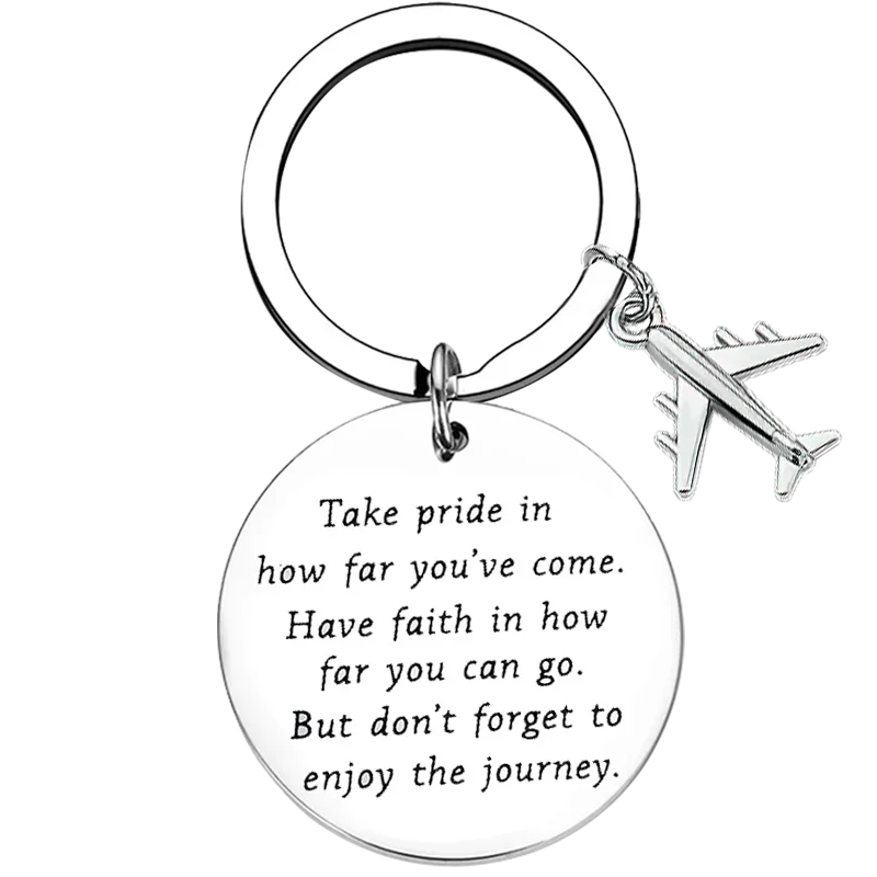 Airplane Keychain Pilot Gifts Flight Attendant Graduation Gifts Key Chain Pendant Jewelry Aviation Crew Gifts