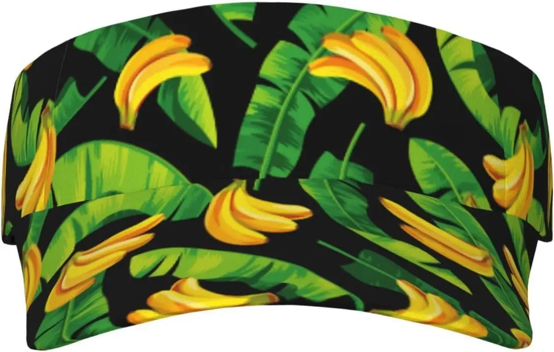 

Спортивные солнцезащитные козырьки Banan Palm, регулируемые мужские и женские легкие компактные охлаждающие пустые шляпы с козырьком для бега, тенниса