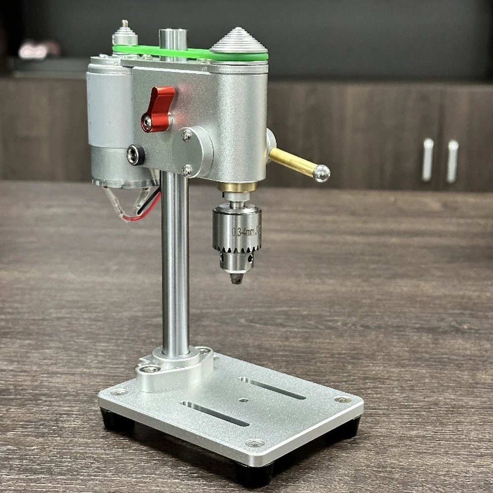 

Мини-настольная дрель 220 В с точностью для ремонта часов, сверлильный станок 3,175 мм, регулируемая скорость, с адаптером питания