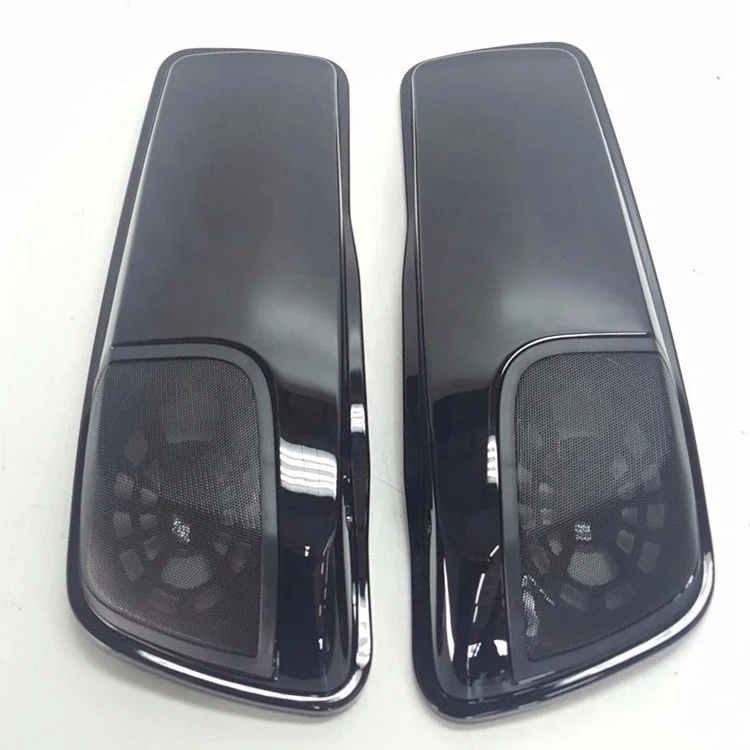 

High Quality Black Iron Saddlebag Speaker Lids for Harley Touring 2014-2019