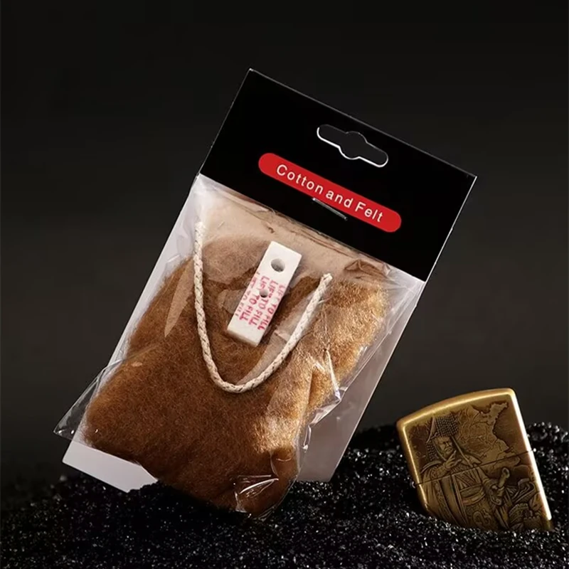 2 Sets Oil-Storage Camel Wool Cotton Wicks Felt For Zippo Zorro Petrol Lighter Fuel Oil Delivery Continuous Strong Fire Stable