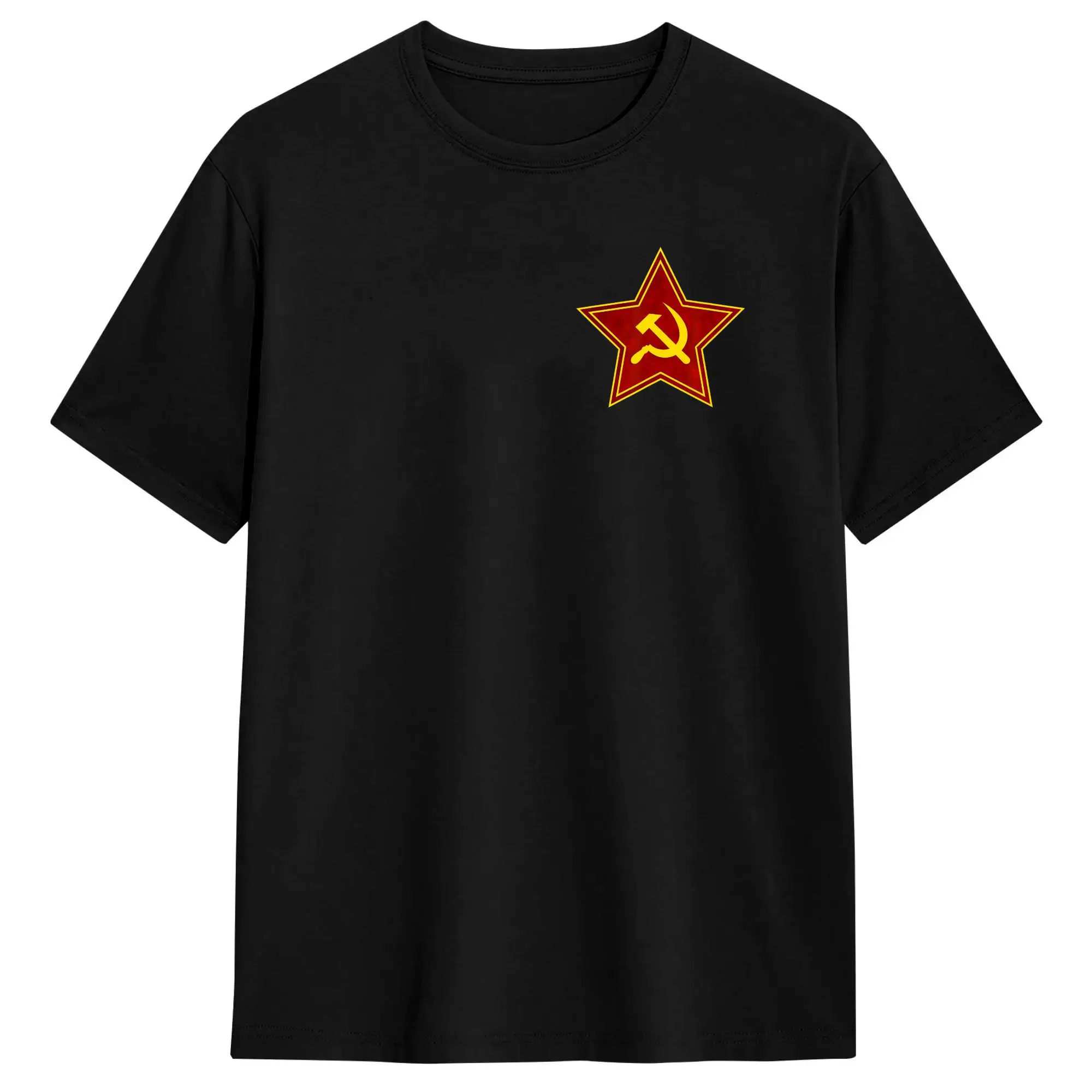 Soviet Union Red Star CCCP USSR Hammer And Sickle T-Shirt Summer  Cotton T-Shirts For Adult Casual Tee Shirt Short Sleeves Tees