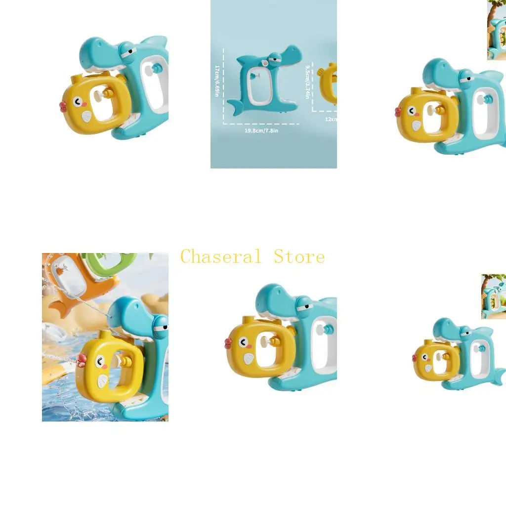 E7CE Funny Shark Water Toy Set with Mini Piece for Summer Poolside Play