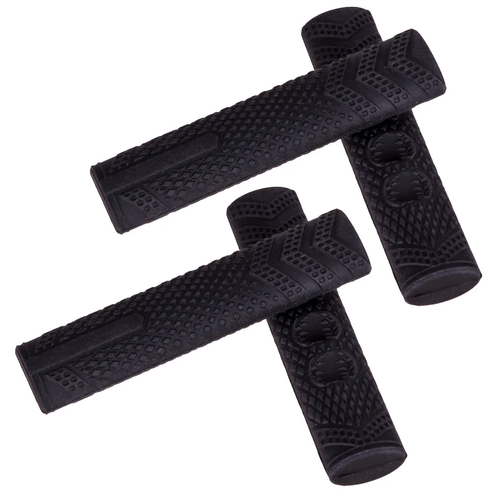 

4pcs Bike Brake Silicone Sleeve Anti-Slip Ergonomic Handlebar Lever Covers Shock Absorbing For Road Mountain Bike (Black)