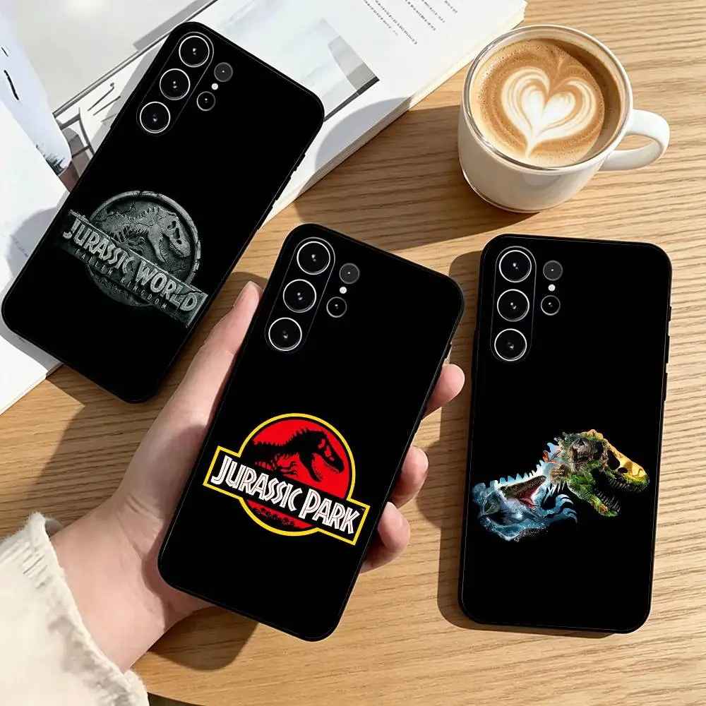 Jurassic-A Park Dinosaur World  Phone Case Black Silicone Soft For Samsung S25,S24,S21,S22,S23,S30,Ultra,S20,Plus,Fe,Lite Gift