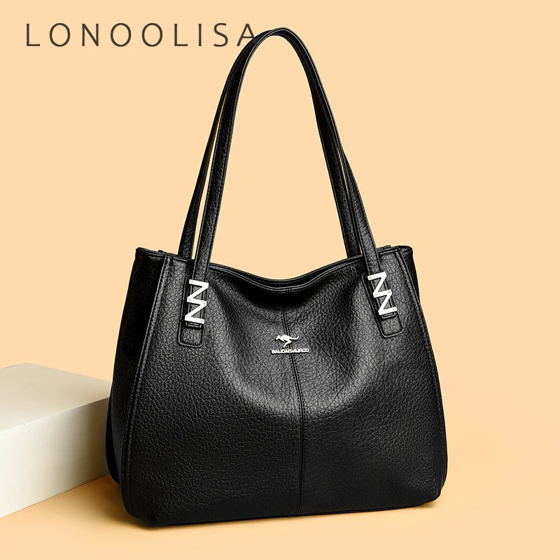 

Top Quality Handbags for Women Luxury Designer Soft Pu Leather Tote Bag Ladies Daily Commuting Work Sac Casual Female Hand Bags