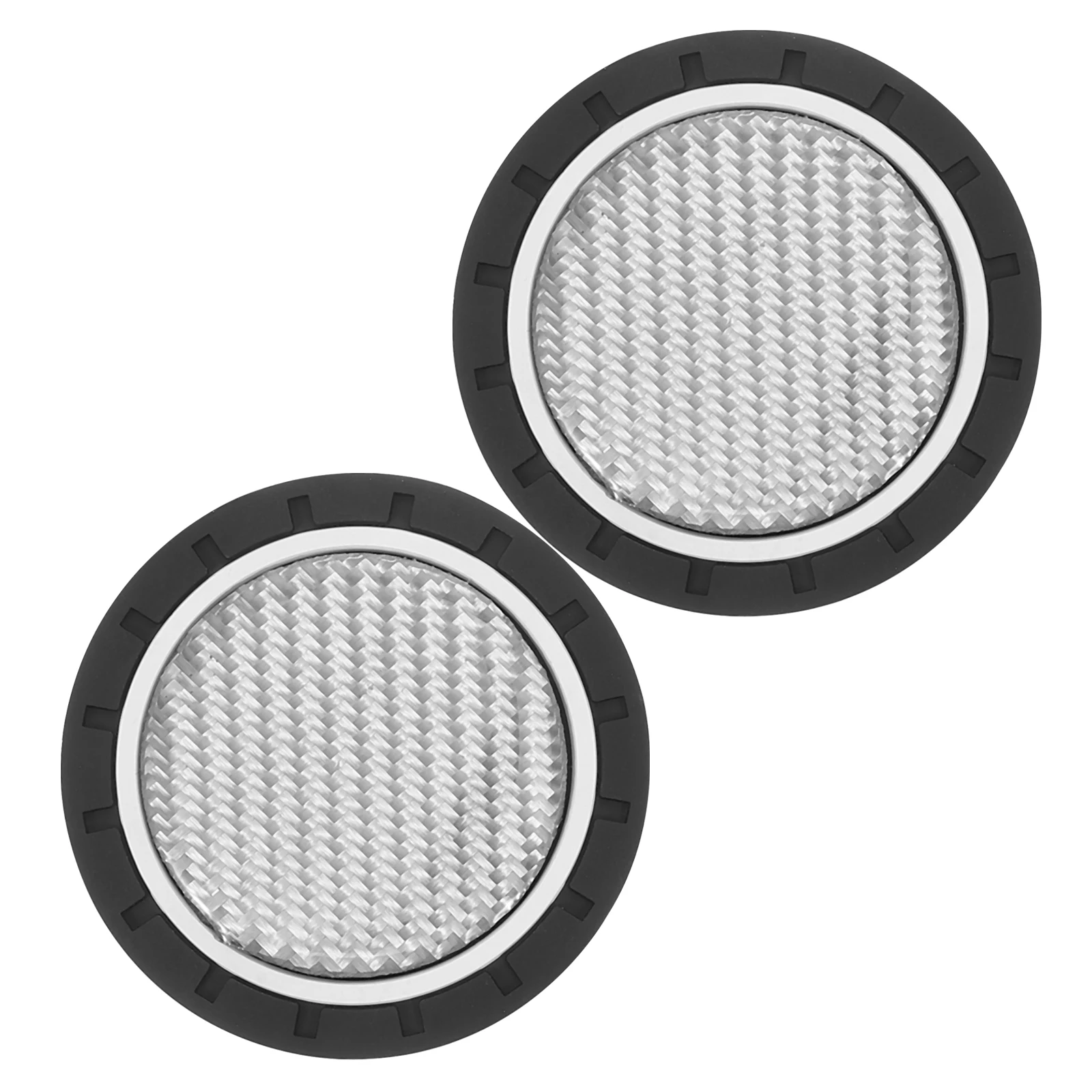 

2pcs Car Holder Coaster Carbon Fiber Cup Mat Non-Slip Durable Fit All Cup Holders Easy Clean Car Interior Accessories Universal