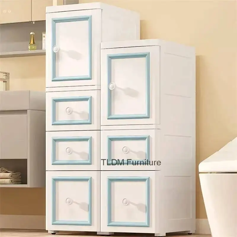 Bedroom Bathroom Wc Gap Rack Storage Furniture CabinetSimple Plastic Storages Drawer Storages Cabinets On Casters For Kitchen K