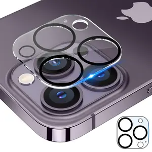 Bilashmart 3D Camera Lens Protector iPhone 16 15 14 Pro Max iPhone 14 16 Plus 13 12 Pro 6.1 inch 11 mini Ultra HD Not Affect Night