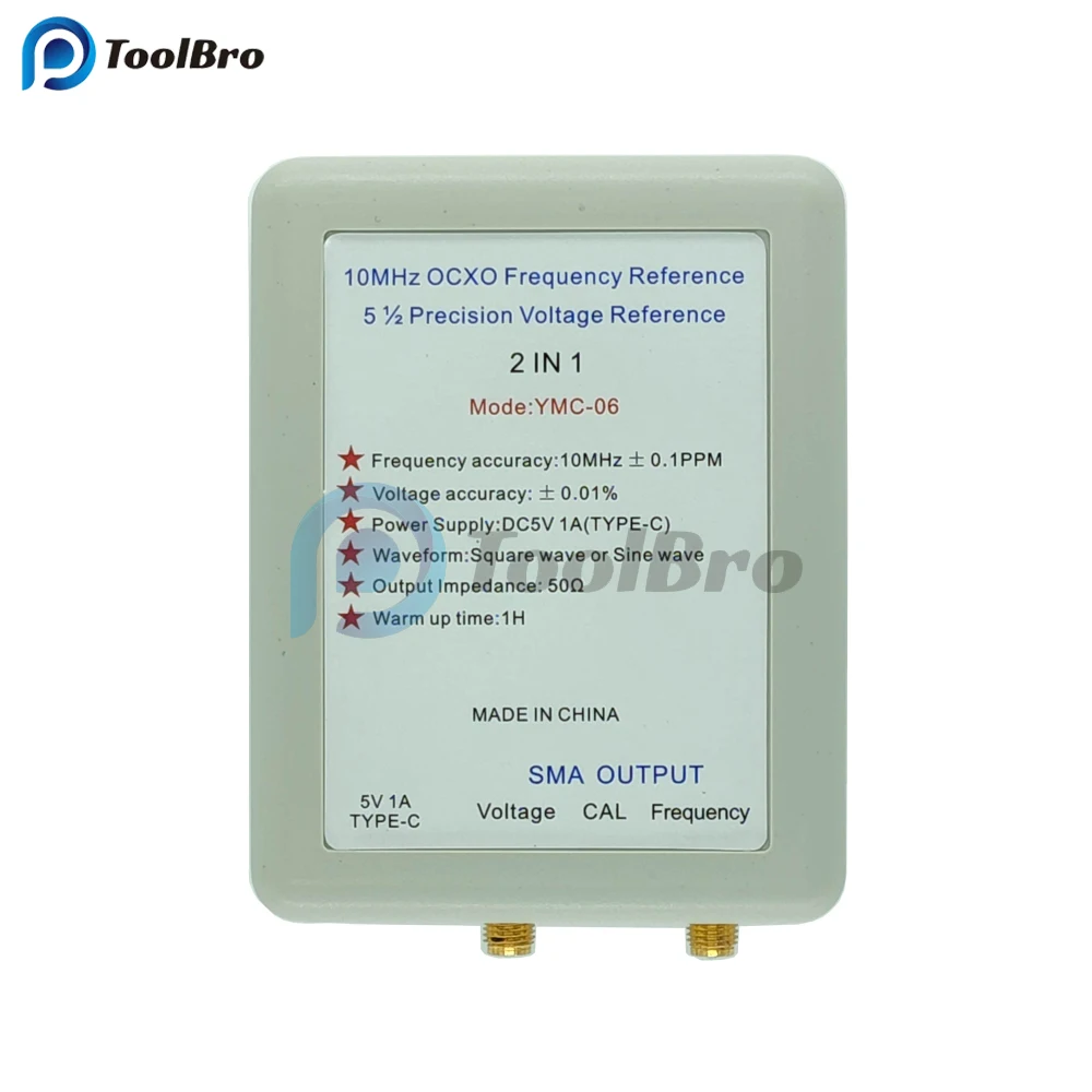 5V 1A Type-C 10MHz OCXO Frequency Voltage Reference Square Wave Constant Temperature Crystal Oscillator Volt Calibration