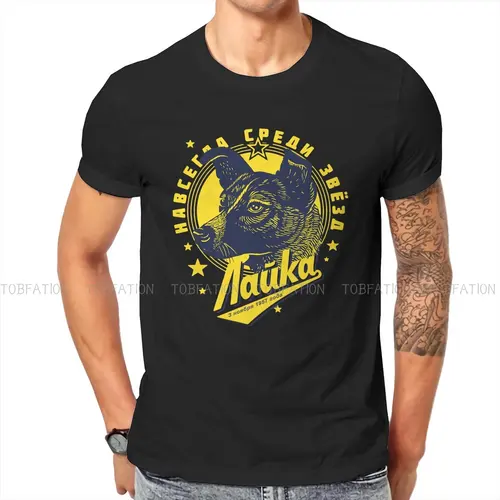 Imagen 1 del producto Laika-Camiseta de cuello redondo para hombre, camisa básica de algodón puro de la URSS rusa, CCCP, nuevo diseño, gran oferta