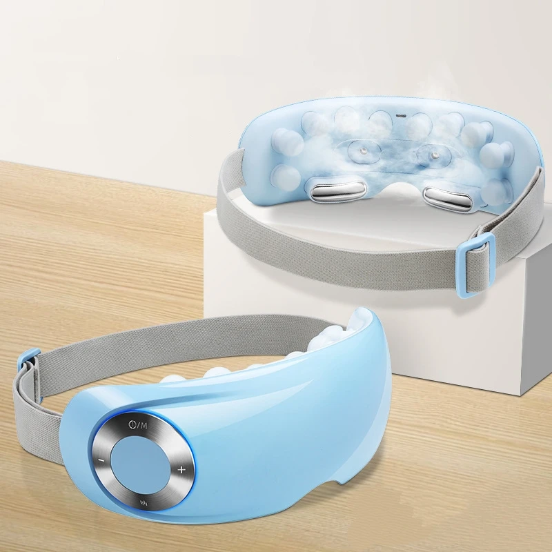 

Rechargeable Eye Massager with Heat Cooling Moisturizing for Migraines And Eye Strain Bluetooth Music Sleep Aid