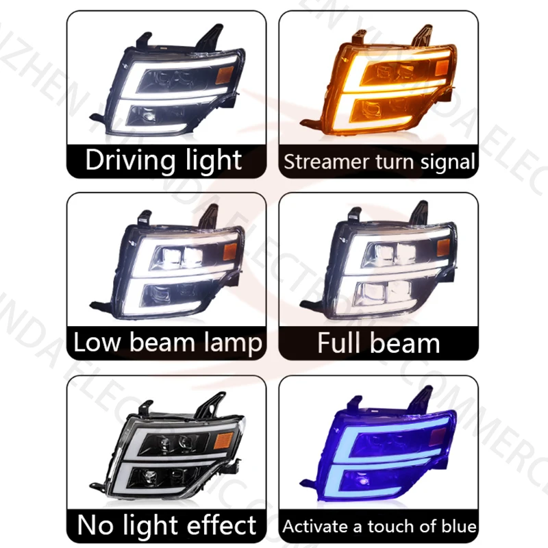 مصابيح أمامية للسيارات عالية الجودة لميتسوبيشي باجيرو V93 V87 V97 2009-2021 ضوء النهار المعدل 06-21