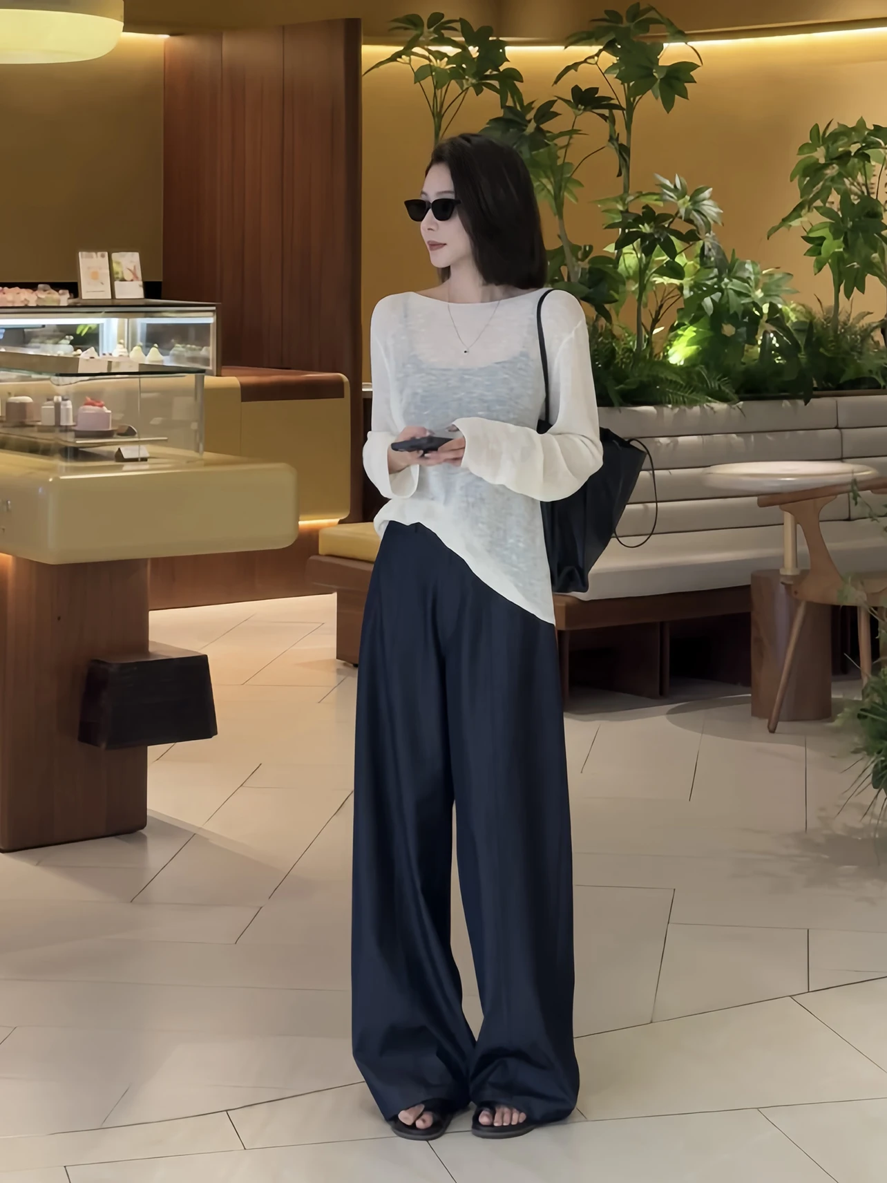 

Женская летняя футболка с длинным рукавом и круглым вырезом, плотная вязка, новый дизайн, для повседневной носки