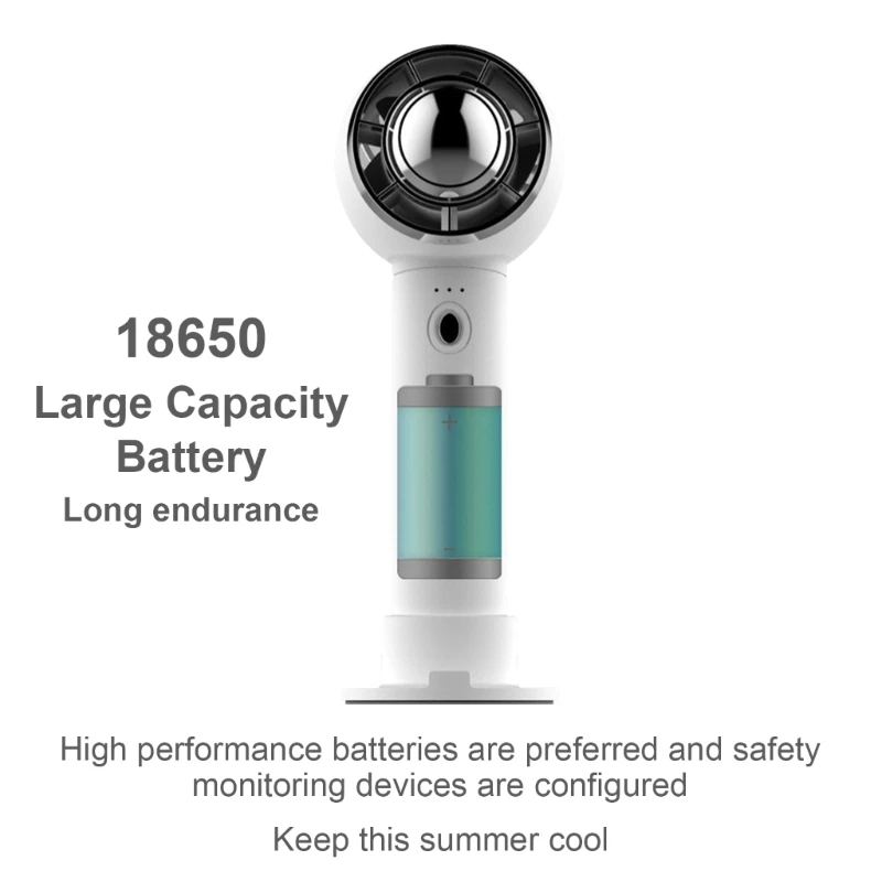 Quạt Cầm Tay Mạnh Mẽ 3 Tốc Độ Quạt Chất Liệu ABS Quạt Mini Tặng Cho Người Phụ Nữ Người Dropshipping