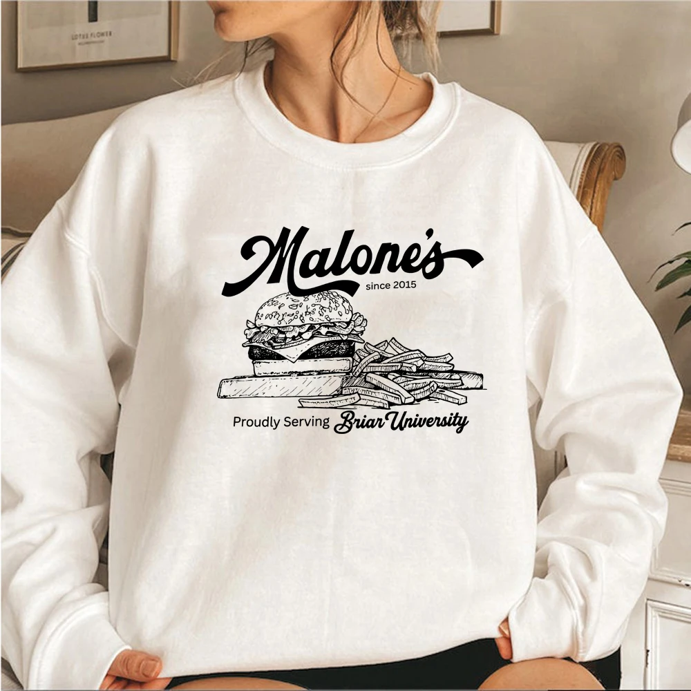 

Malone's Since 2015 Briar University Sweatshirt Vintage Off Campus Series Hoodie Unisex Crewneck Sweatshirts Book Lover Gift