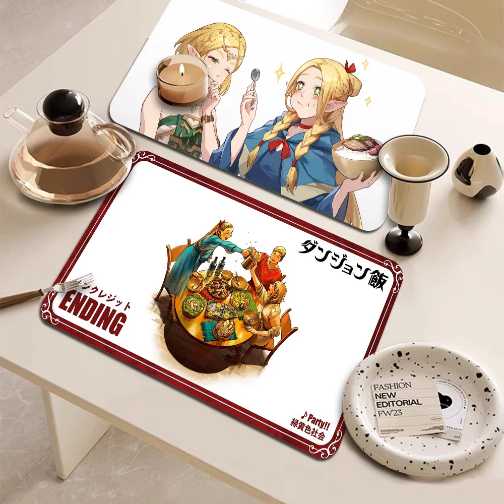 Delicious In Dungeon New Super Absorbent Coffee Dish Kitchen Absorbent Draining Mat Drying Mat Quick Dry Bathroom Placemat